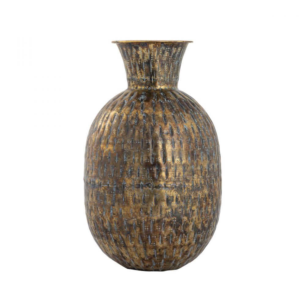Fowler Vase - Round Patinated Brass (2 pack)