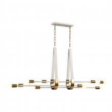 ELK Home 69316/10 - Sabine 58'' Wide 10-Light Linear Chandelier - Textured White with Brushed Gold