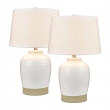 ELK Home S0019-9468/S2 - Peli 28'' High 1-Light Table Lamp - Set of 2 White